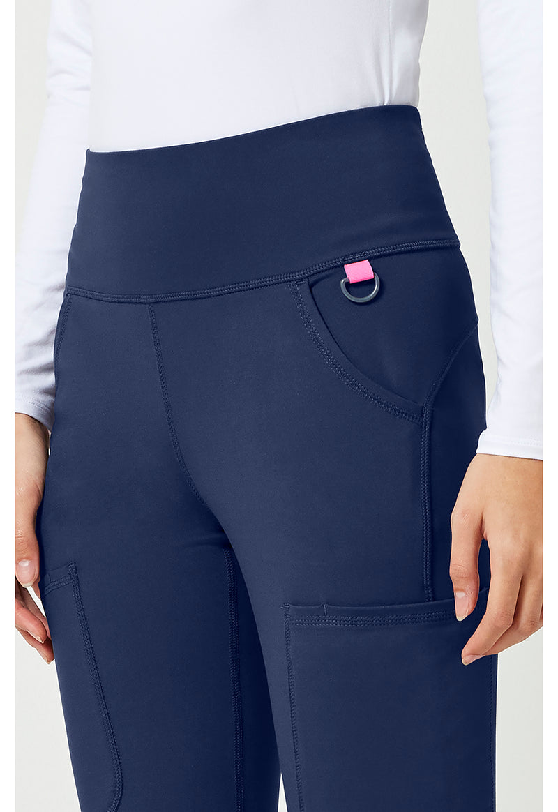 Navy - Women's Flare Leg Yoga Scrub Pants (View 4)