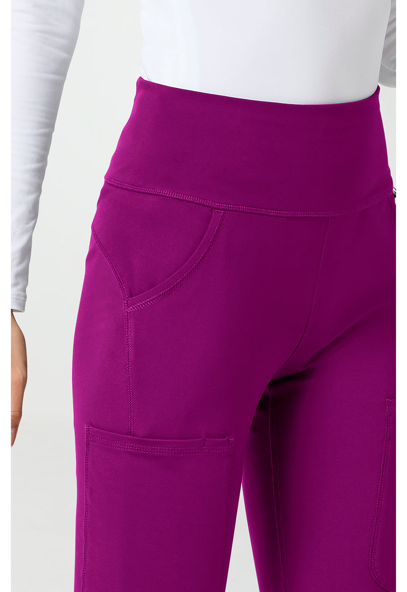Plum Royale - Women's Flare Leg Yoga Scrub Pants (View 3)