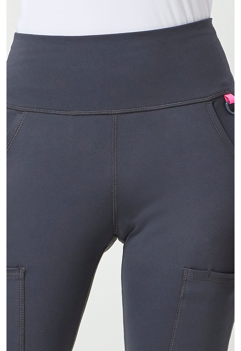 Pewter - Women's Flare Leg Yoga Scrub Pants (View 2)