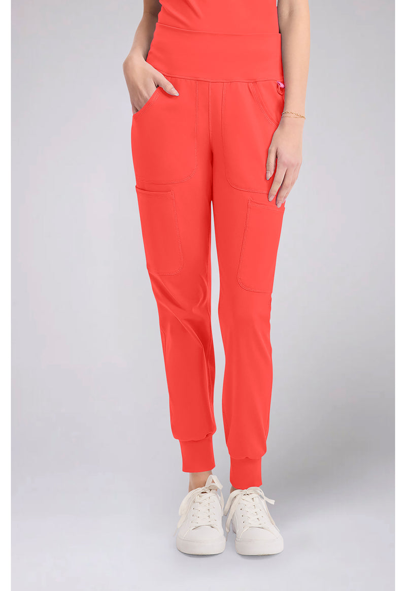 One In A Melon - Med Couture AMP Knit Women Scrub Pants - Front View