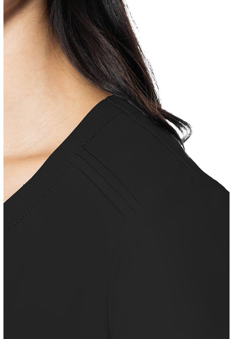 Black - Women's 3 Pocket Scrub Top (View 2)