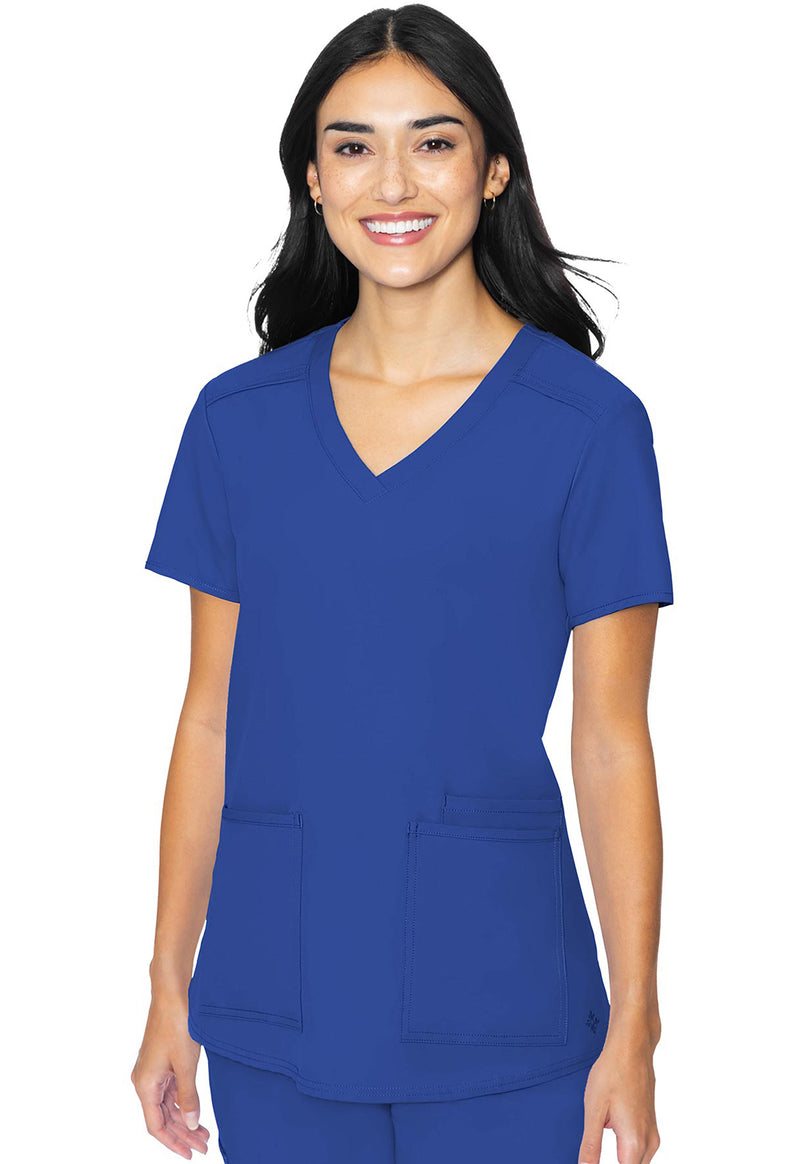 Royal - Med Couture Insight Women Scrub Top - Front View