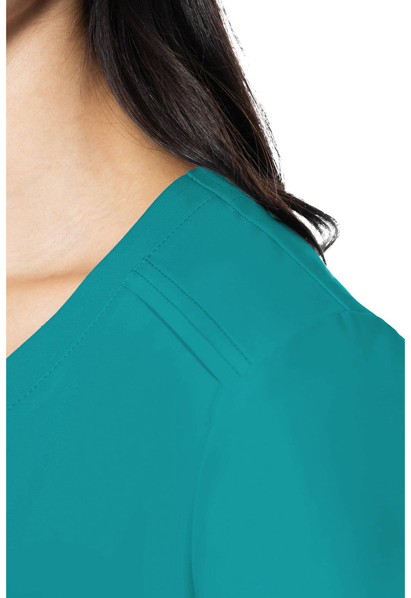 TEAL - Women's 3 Pocket Scrub Top (View 2)