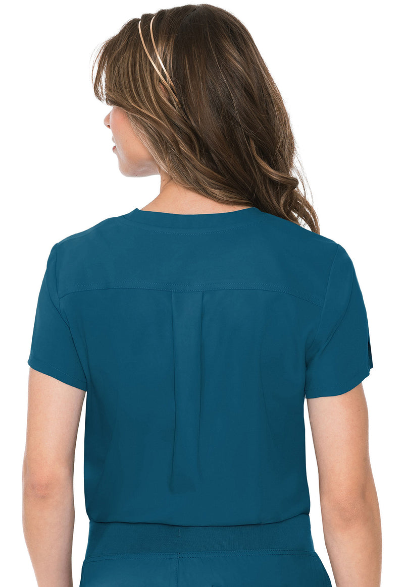 Caribbean - Med Couture Insight Women Scrub Top - Back View