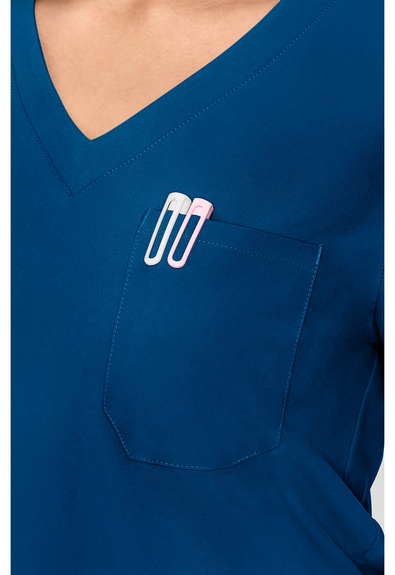 Ocean Abyss - Women's One Pocket Tuck-In Scrub Top (View 3)