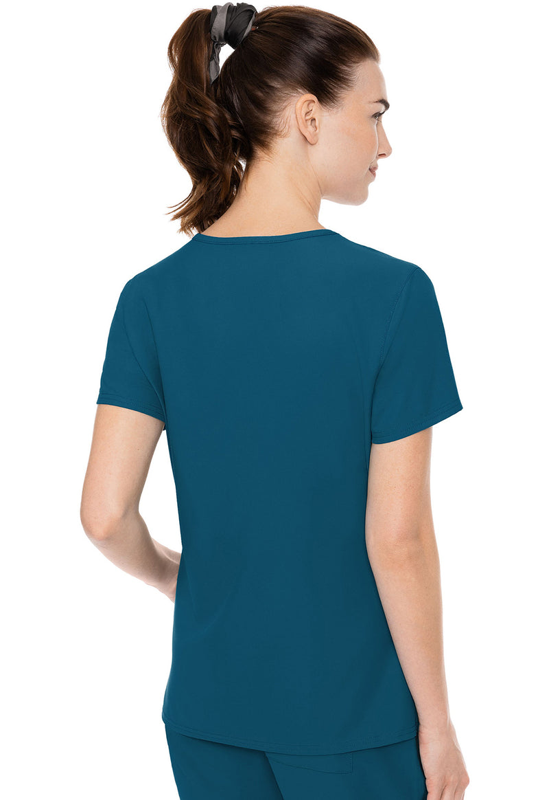 Caribbean - Med Couture Insight Women Scrub Top - Back View
