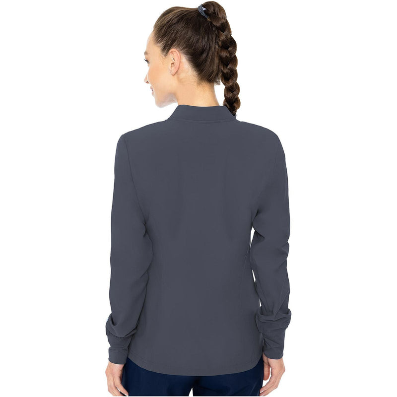 pewter - Zip Front Warm-Up With Shoulder Yokes