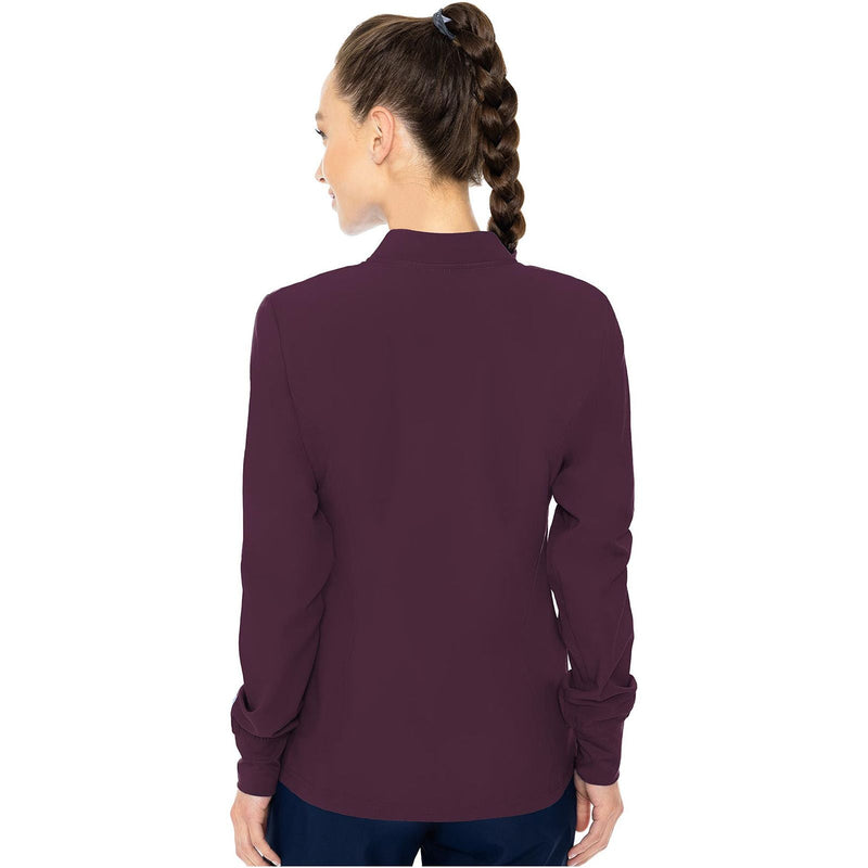 wine - Zip Front Warm-Up With Shoulder Yokes