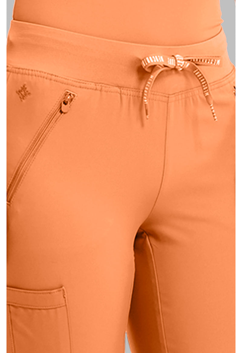 Papa Don't Peach - Women's Zipper Scrub Pants – Petite (View 3)