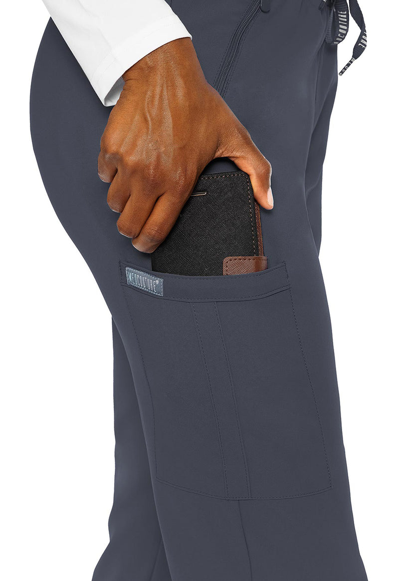 Pewter - Women's Zipper Scrub Pants – Tall (View 3)