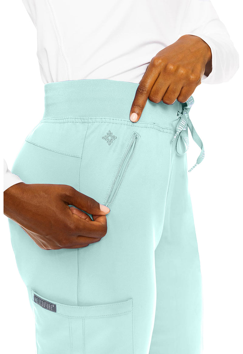 Arctic Aqua - Women's Zipper Scrub Pants – Regular (View 2)