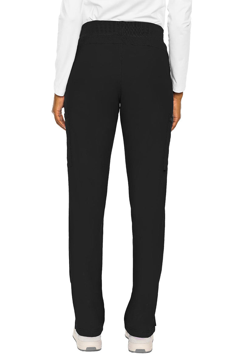 Black - Med Couture Insight Women Scrub Pants - Back View