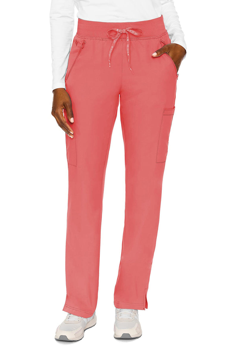 Coral - Med Couture Insight Women Scrub Pants - Front View