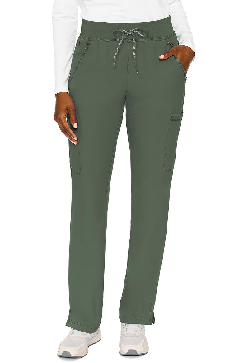 Olive - Women's Zipper Scrub Pants