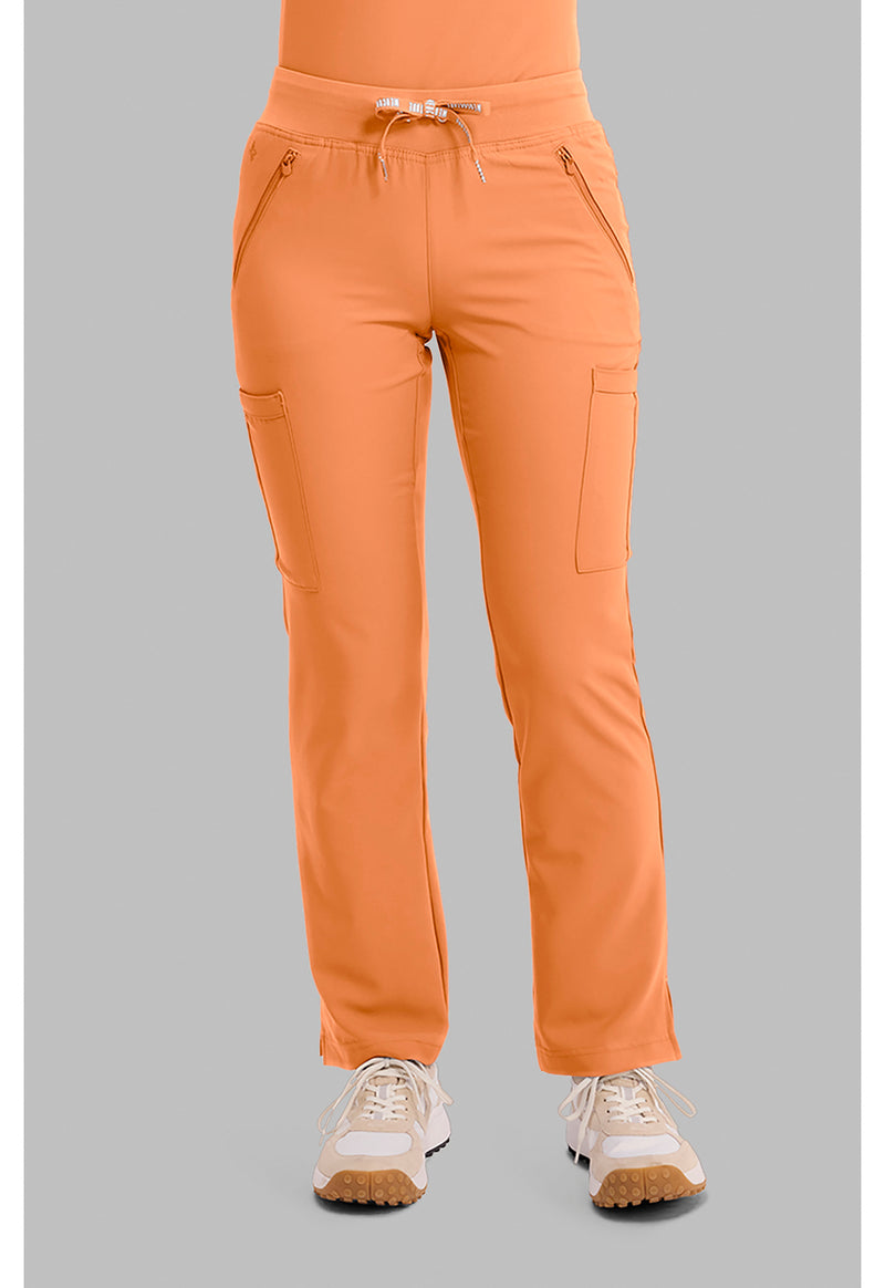 Papa Don't Peach - Med Couture Insight Women Scrub Pants - Front View