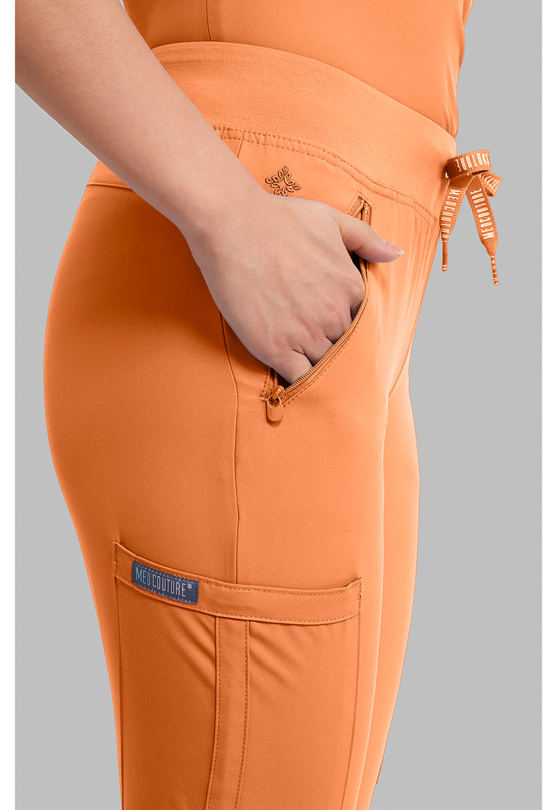 Papa Don't Peach - Med Couture Insight Women Scrub Pants - Back View