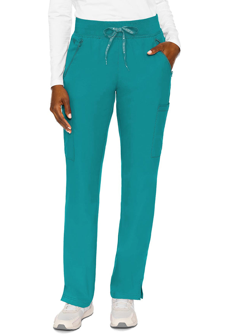 TEAL - Med Couture Insight Women Scrub Pants - Front View