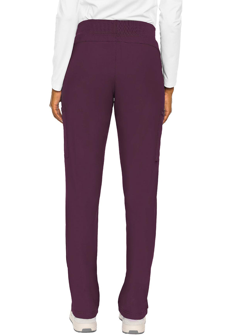 Wine - Med Couture Insight Women Scrub Pants - Back View