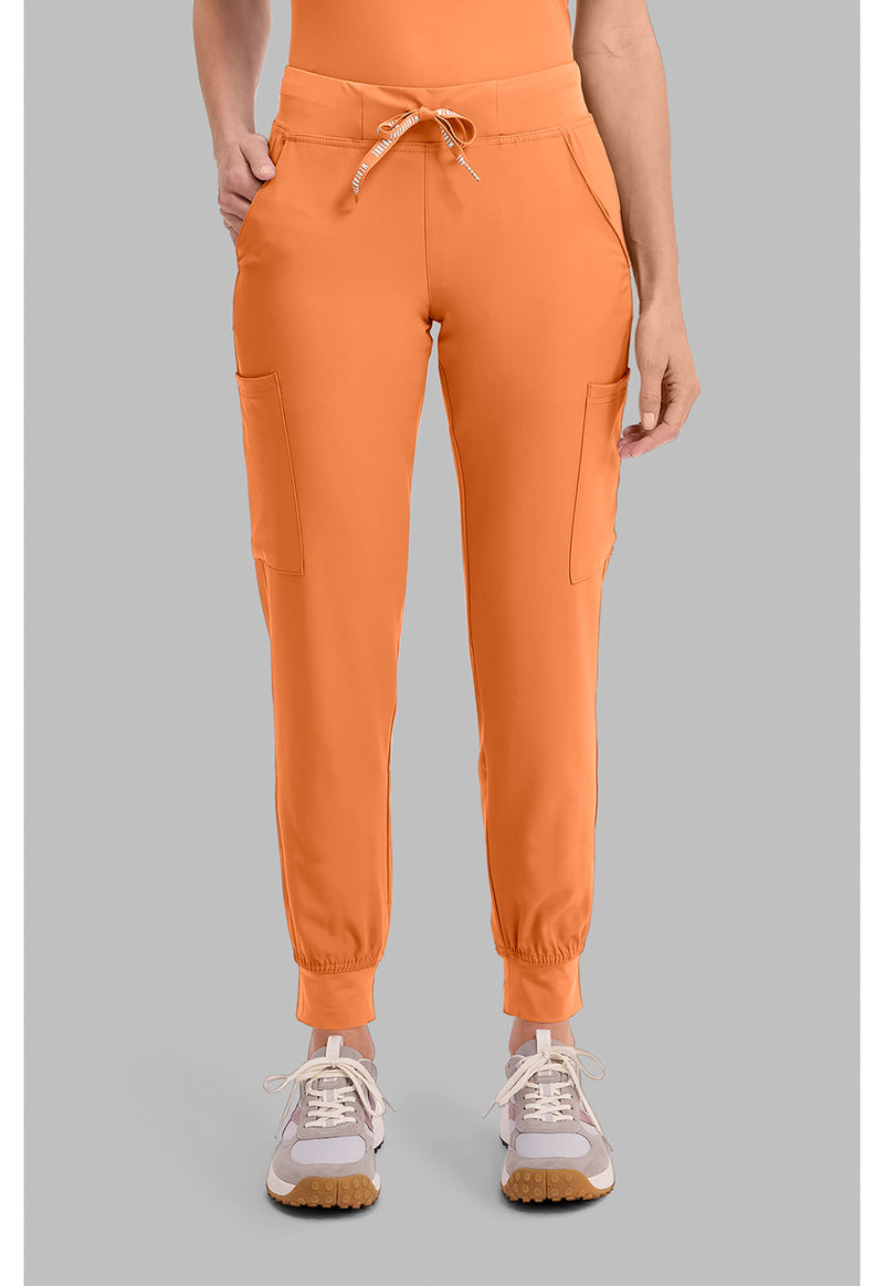 Papa Don't Peach - Med Couture Insight Women Scrub Pants - Front View