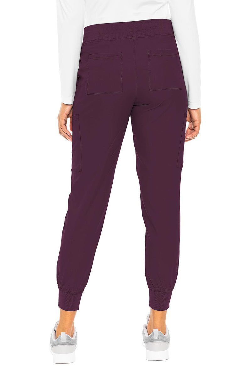 Wine - Med Couture Insight Women Scrub Pants - Back View