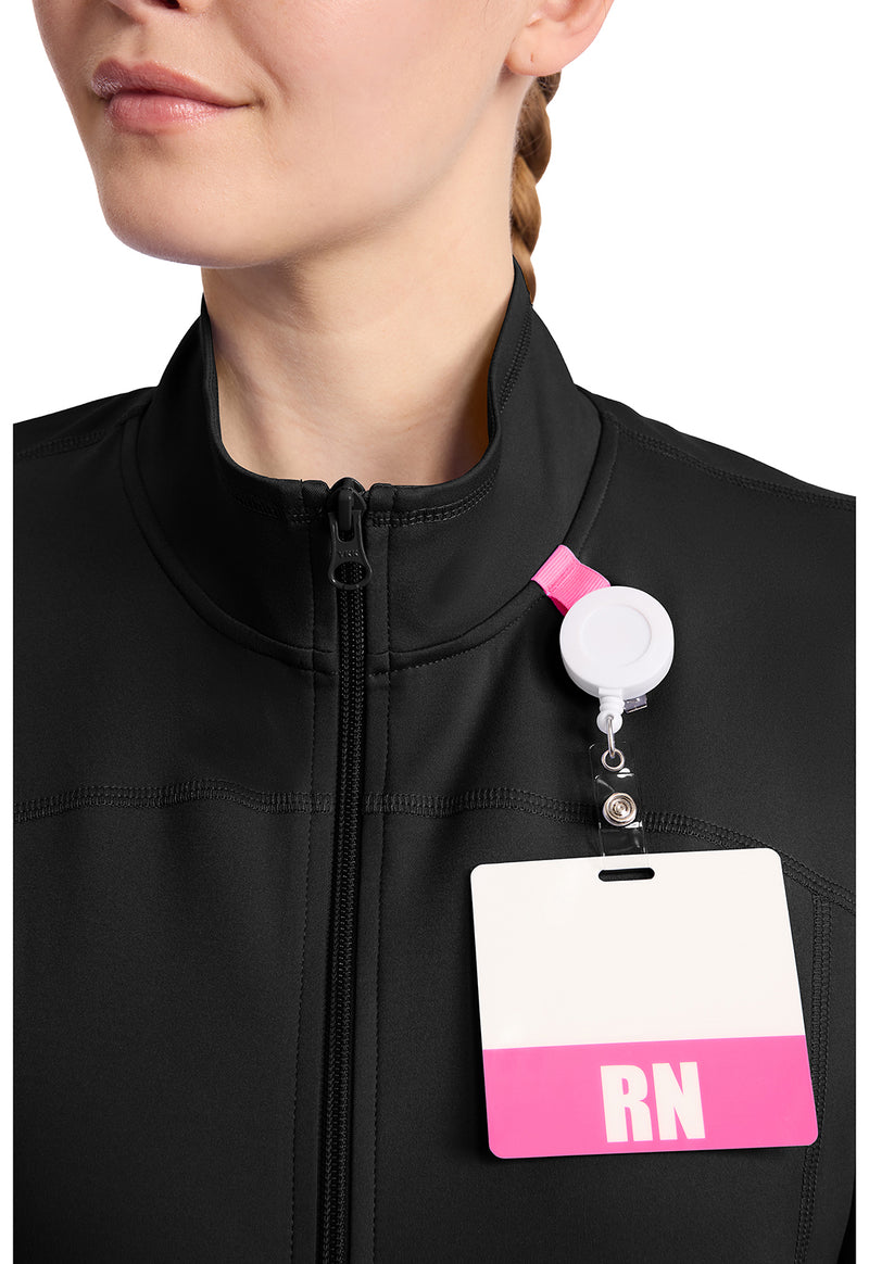 Black - Women's Warm Up Scrub Jacket (View 2)