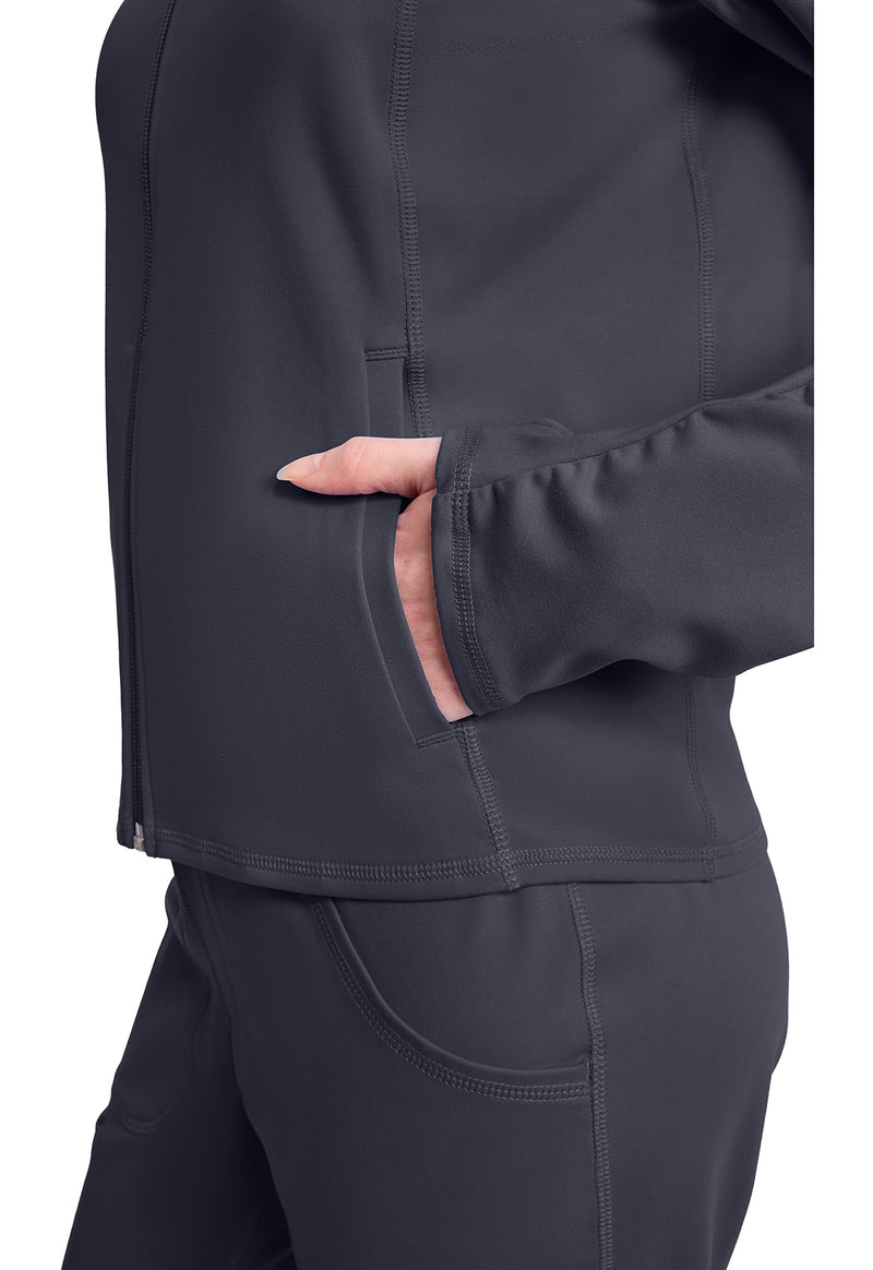 Pewter - Women's Warm Up Scrub Jacket (View 3)
