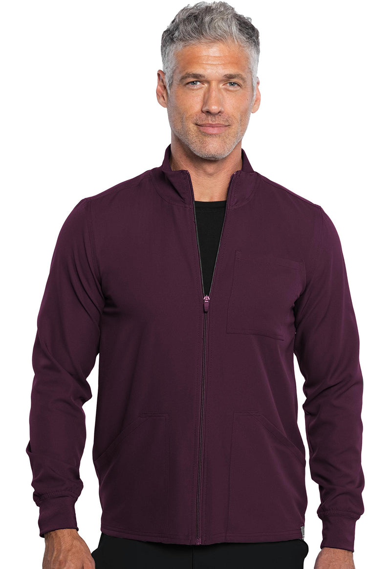 Wine - Men's Zip Front Jacket