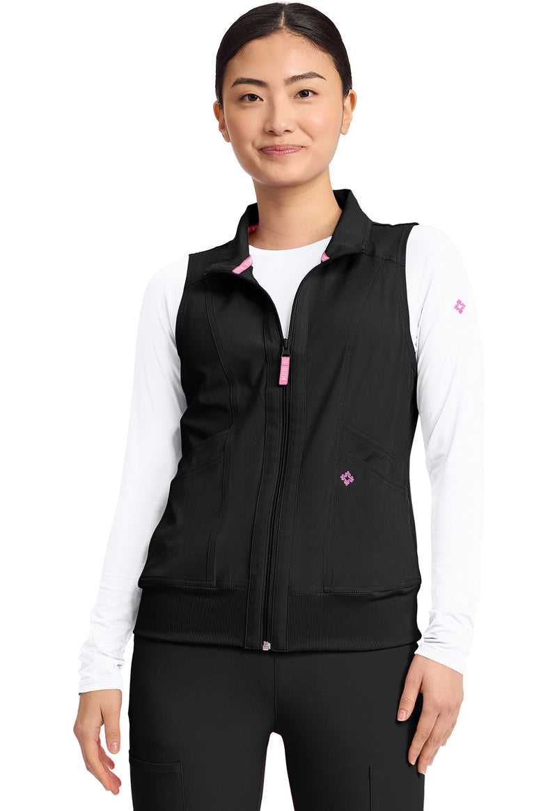 Black - Med Couture AMP Women Vest - Front View