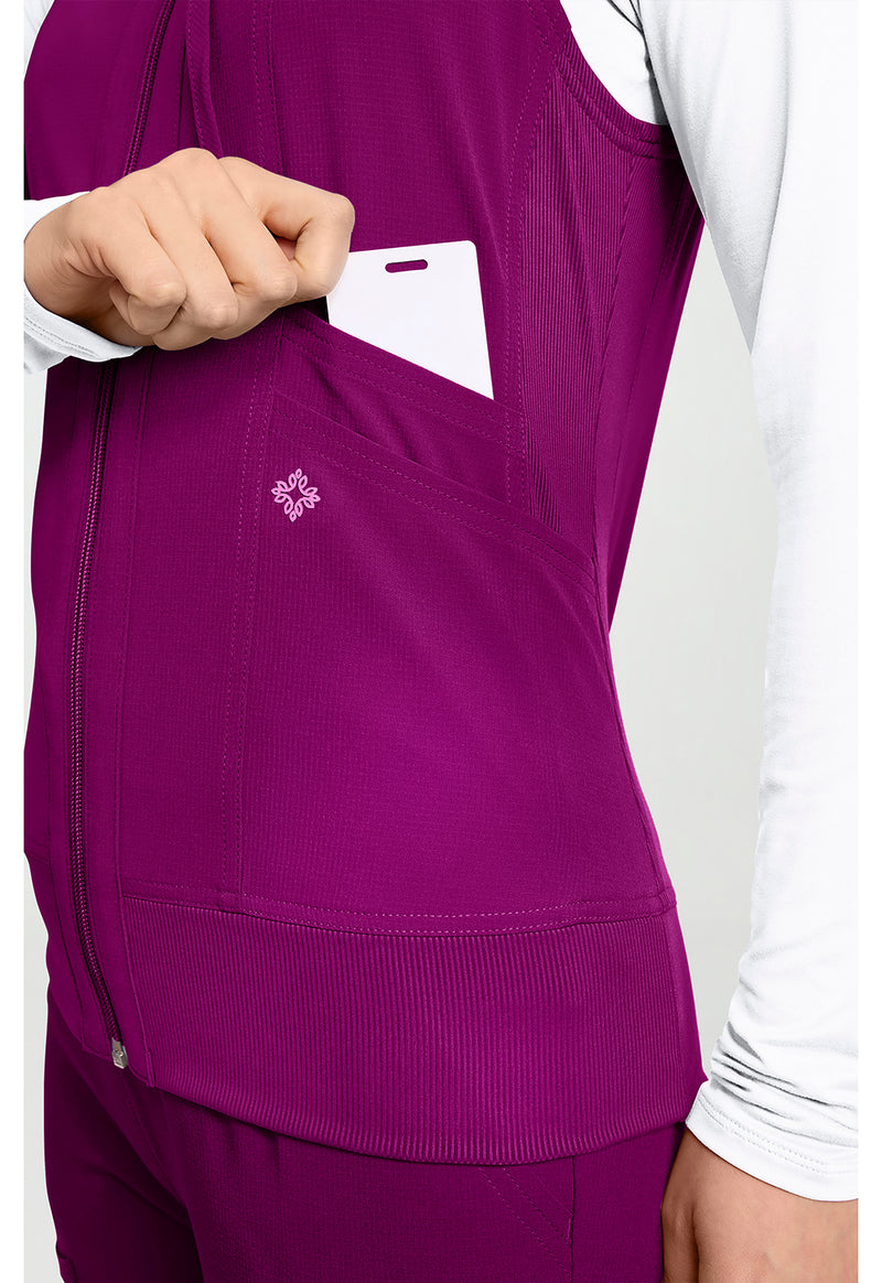 Plum Royale - Women's 4-Pocket Zip Front Vest (View 3)