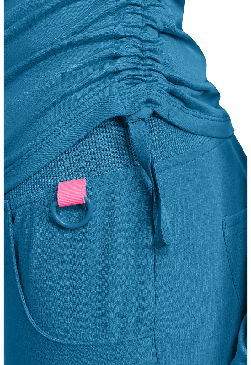 Mali-Blue Shore - Long Sleeve Ruched Underscrub (View 3)