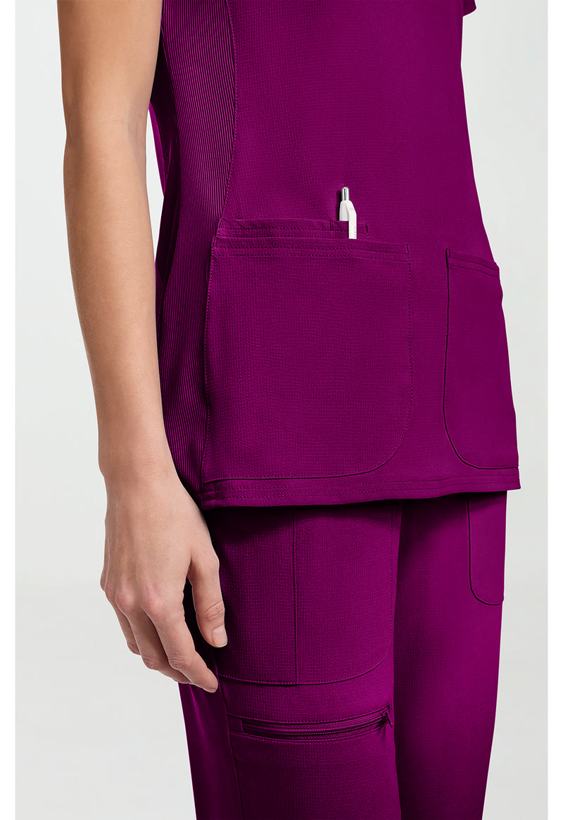 Plum Royale - Women's V-Neck Scrub Top (View 2)