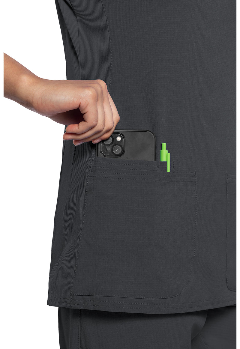 Pewter - Women's V-Neck Scrub Top (View 2)