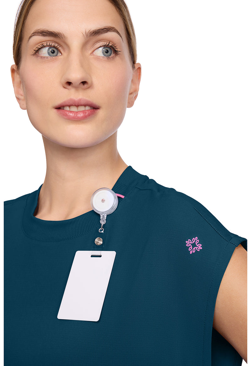 Caribbean - Women's Round Neck Tuckable Scrub Top (View 3)