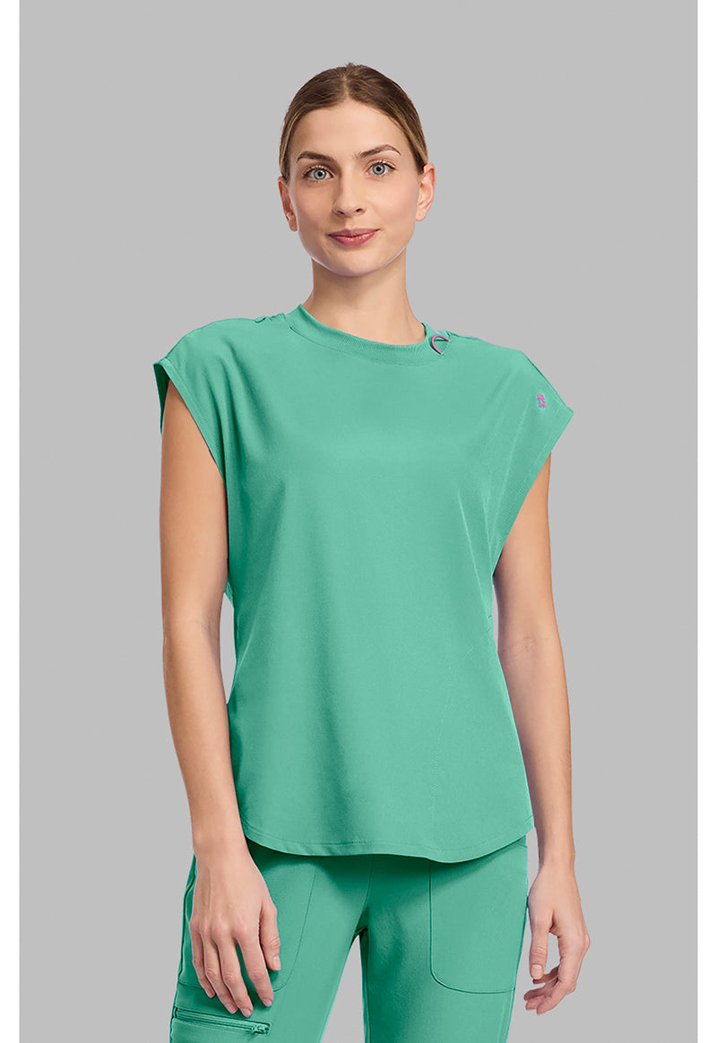 Mint Condition - Med Couture AMP Women Scrub Top - Front View