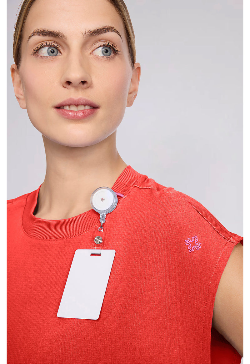 One In A Melon - Women's Round Neck Tuckable Scrub Top (View 3)