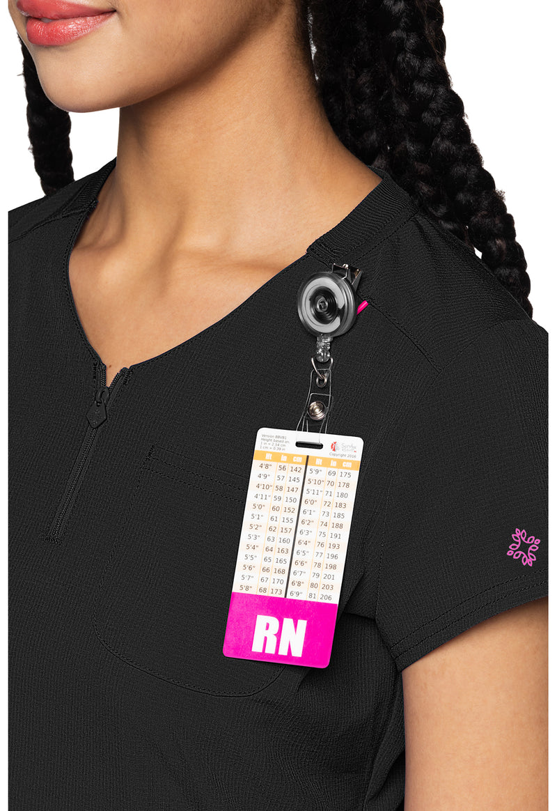 Black - Quarter Zip V-Neck Tuckable Top (View 3)