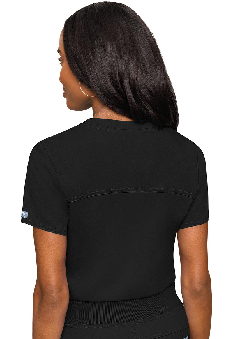 Black - Med Couture Touch Women Scrub Top - Back View