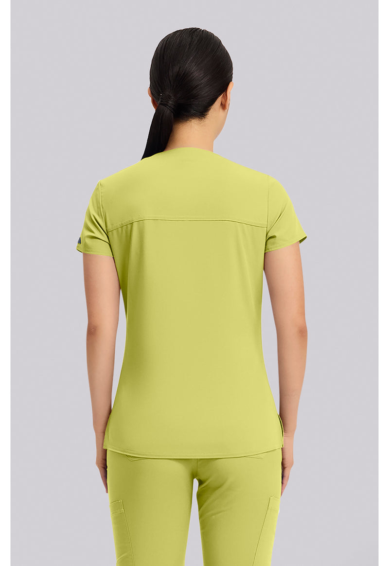 WASABI - Med Couture Touch Women Scrub Top - Back View