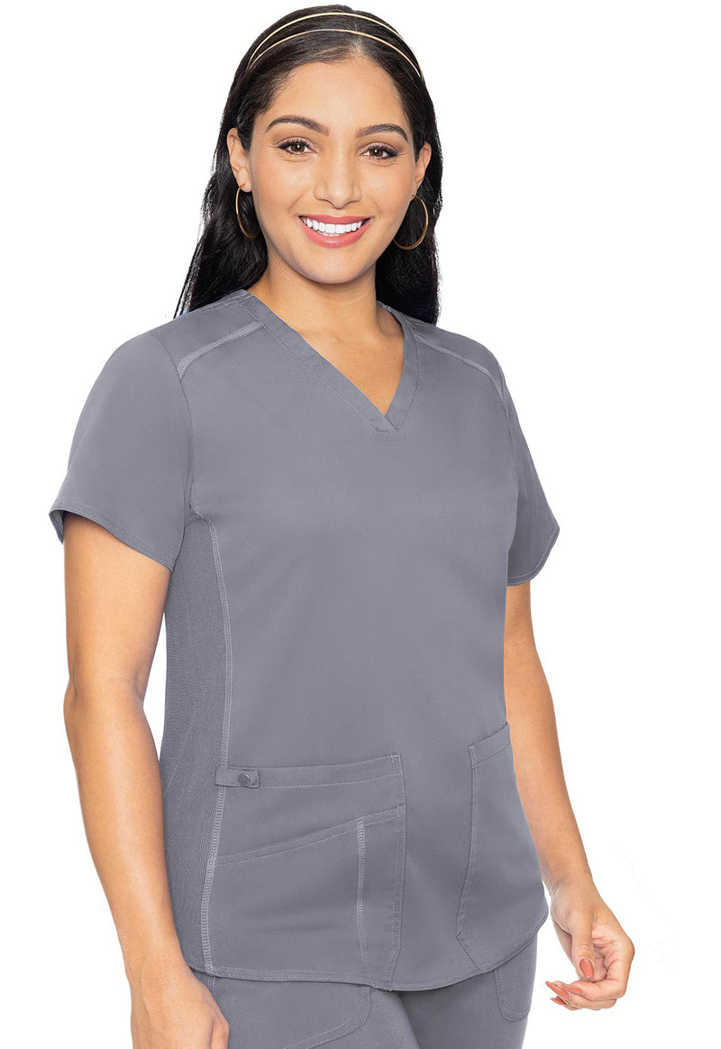 Cloud - Med Couture Touch Women Scrub Top - Front View
