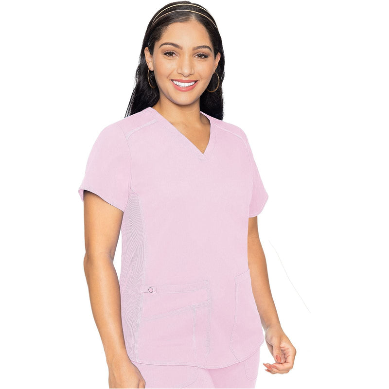 ice pink - V-Neck Shirttail Top