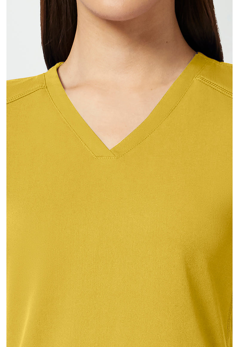 Midsummer Gold - Women's V-Neck Shirttail Scrub Top (View 2)