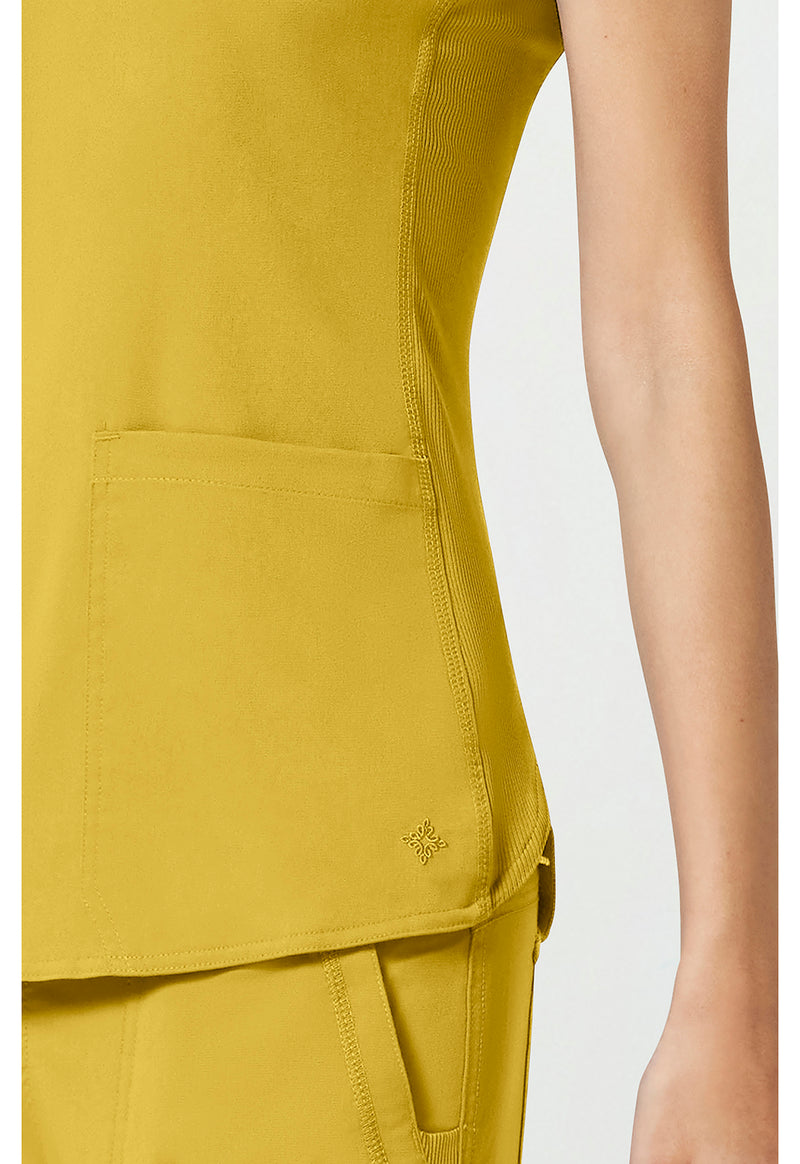 Midsummer Gold - Women's V-Neck Shirttail Scrub Top (View 4)