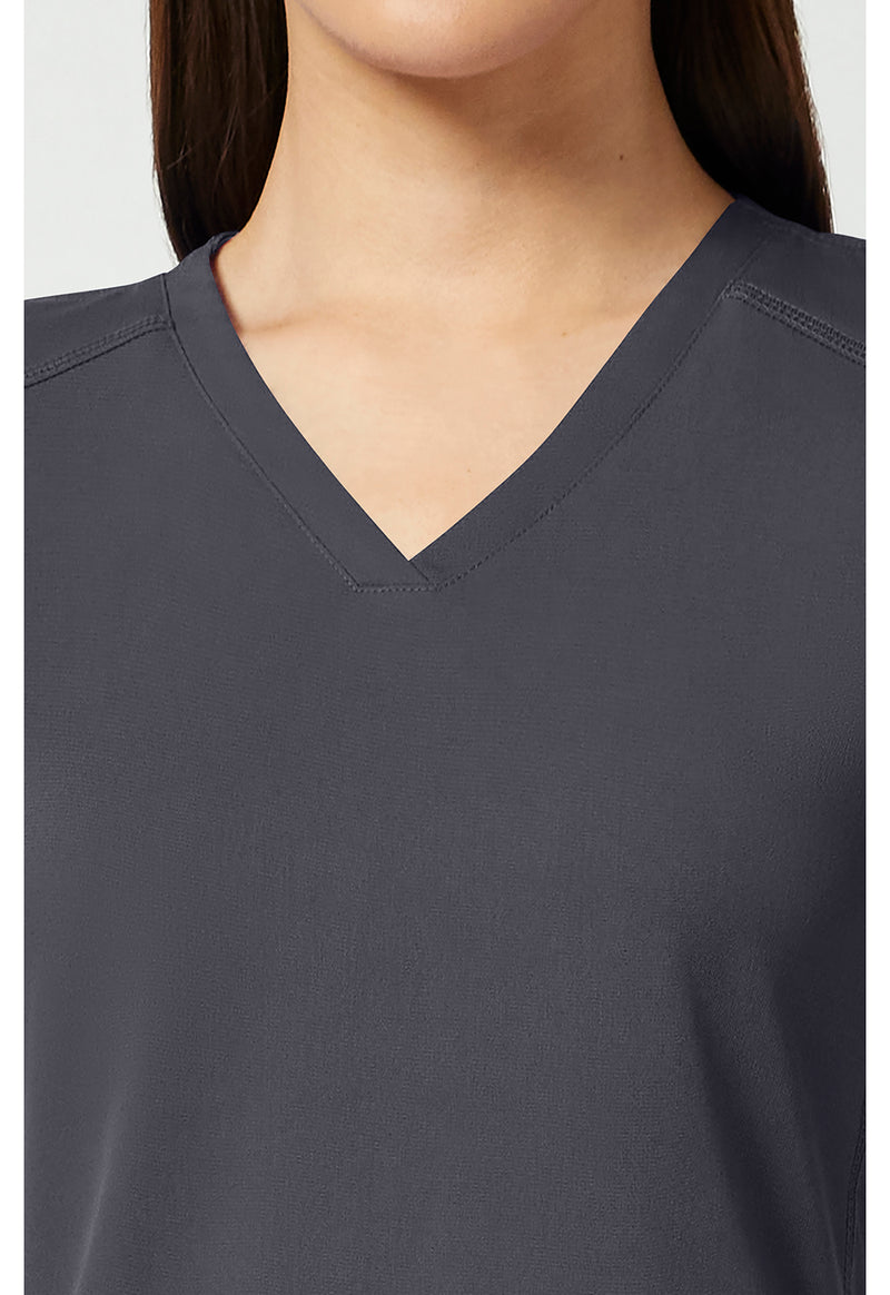 Pewter - Women's V-Neck Shirttail Scrub Top (View 2)