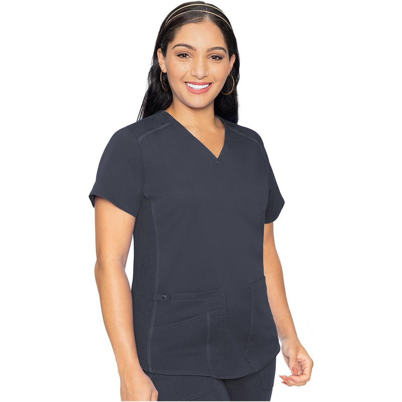 pewter - V-Neck Shirttail Top