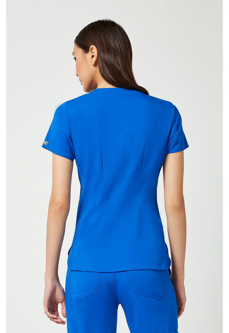 Royal - Med Couture Touch Women Scrub Top - Back View
