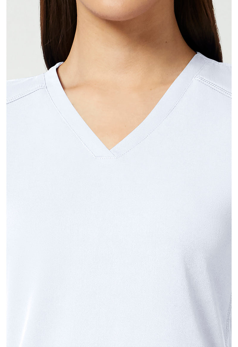 white - V-Neck Shirttail Top (View 2)