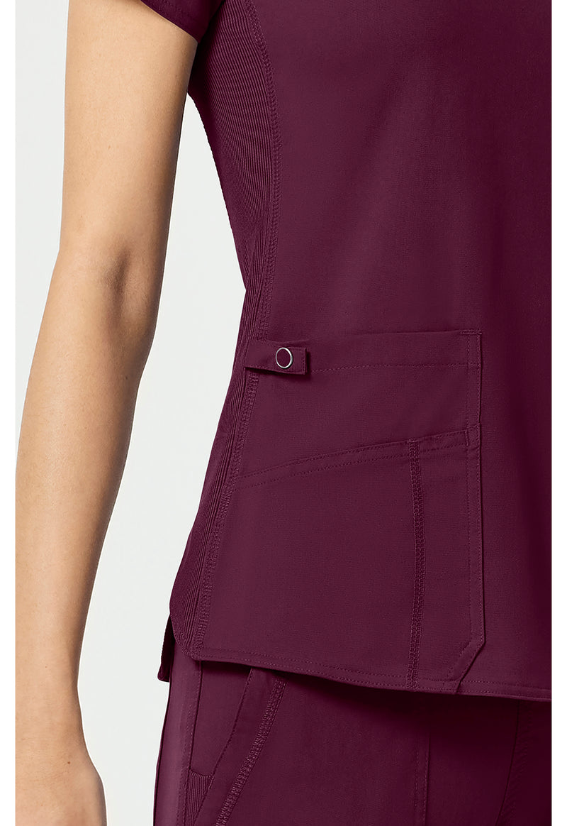 wine - V-Neck Shirttail Top (View 3)