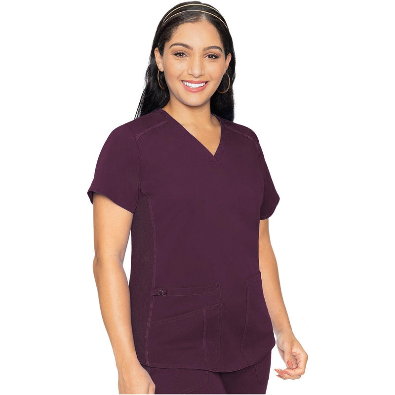 wine - V-Neck Shirttail Top