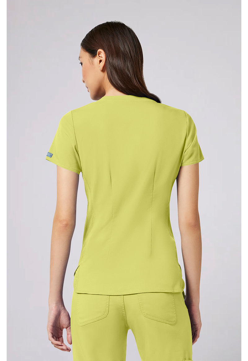 WASABI - Med Couture Touch Women Scrub Top - Back View