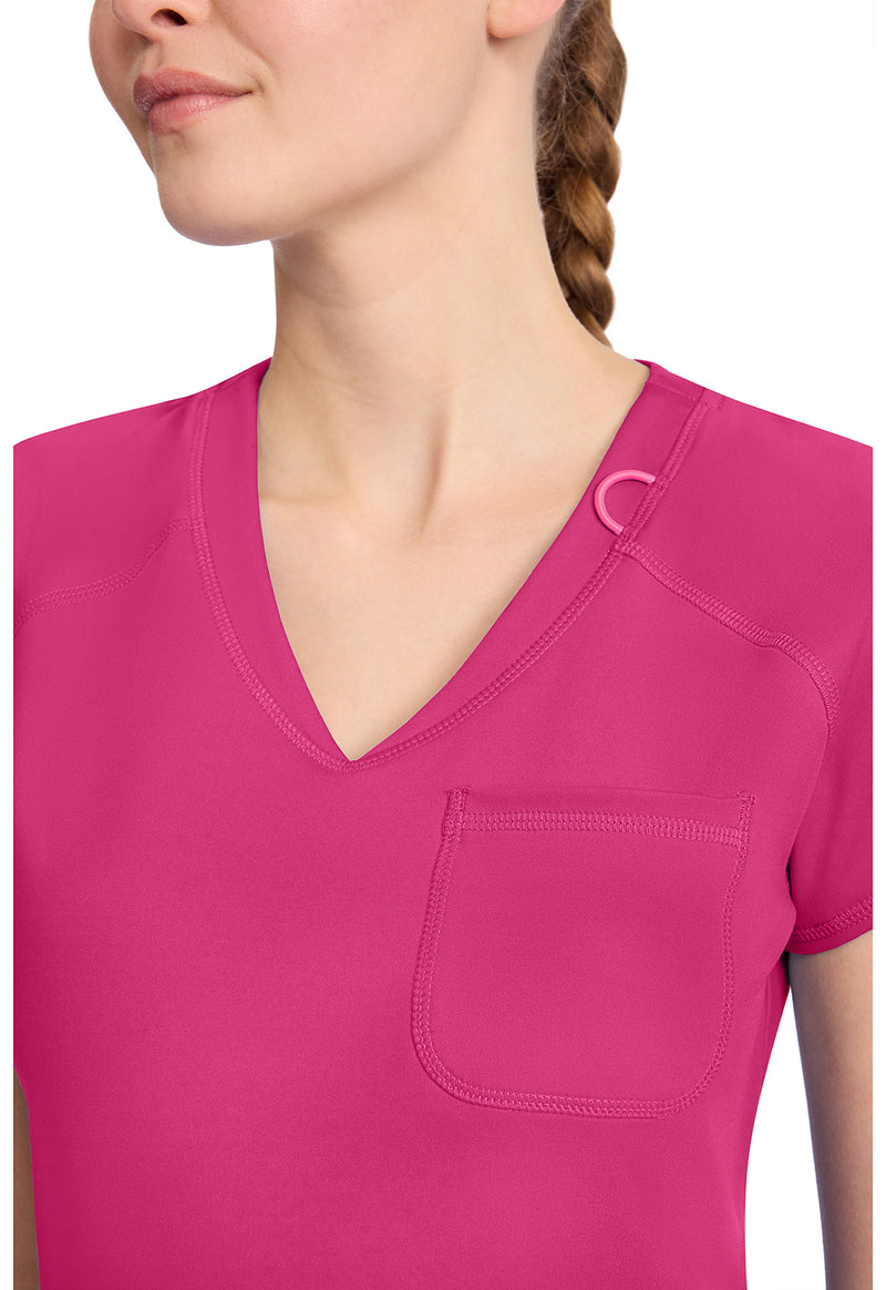 Pink Power - Women's Raglan V-Neck Scrub Top (View 2)